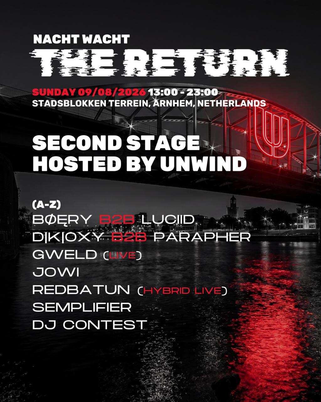 Nachtwacht Second Stage Hosting by Unwind Poster